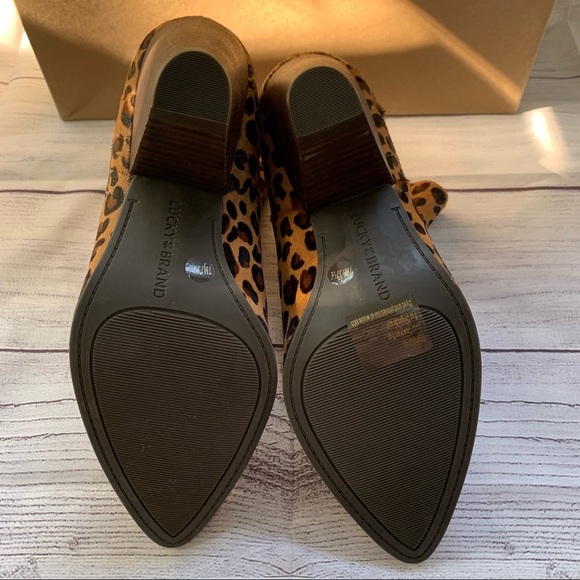 Lucky Brand Munise2 Leopard print Heel Ankle Boots women’s size US 7 M - Picture 7 of 9